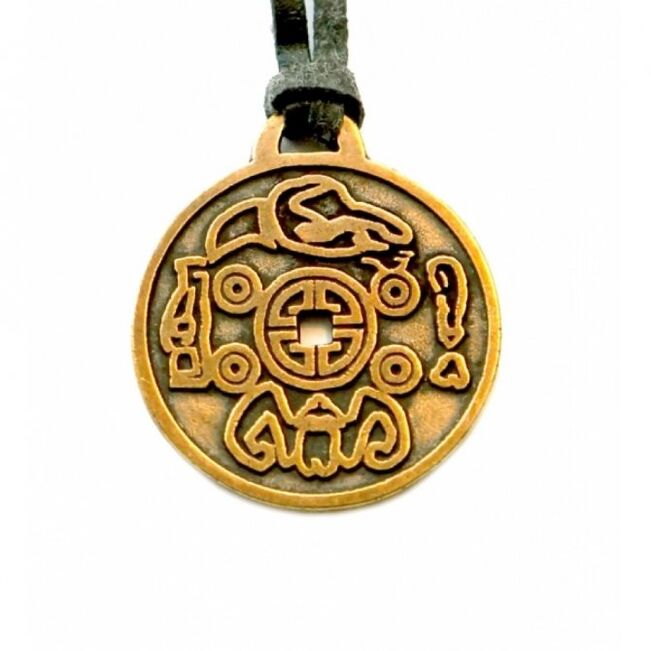 the front side of the amulet for good luck